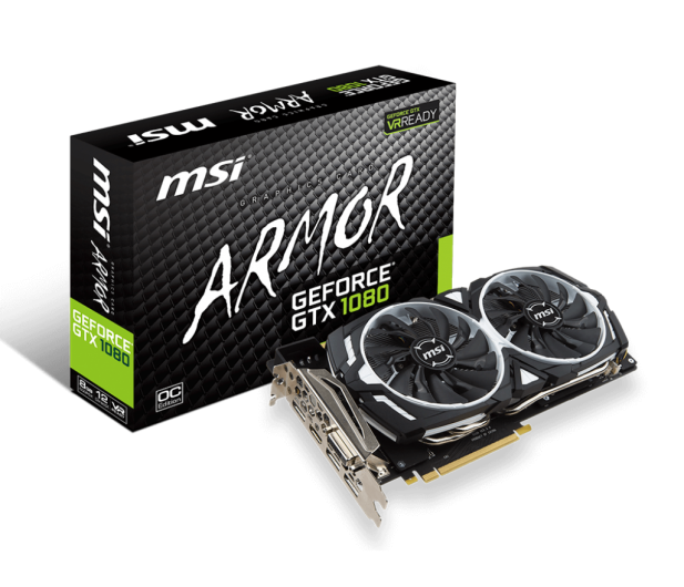 MSI GeForce GTX 1080 ARMOR OC 8GB GDDR5X